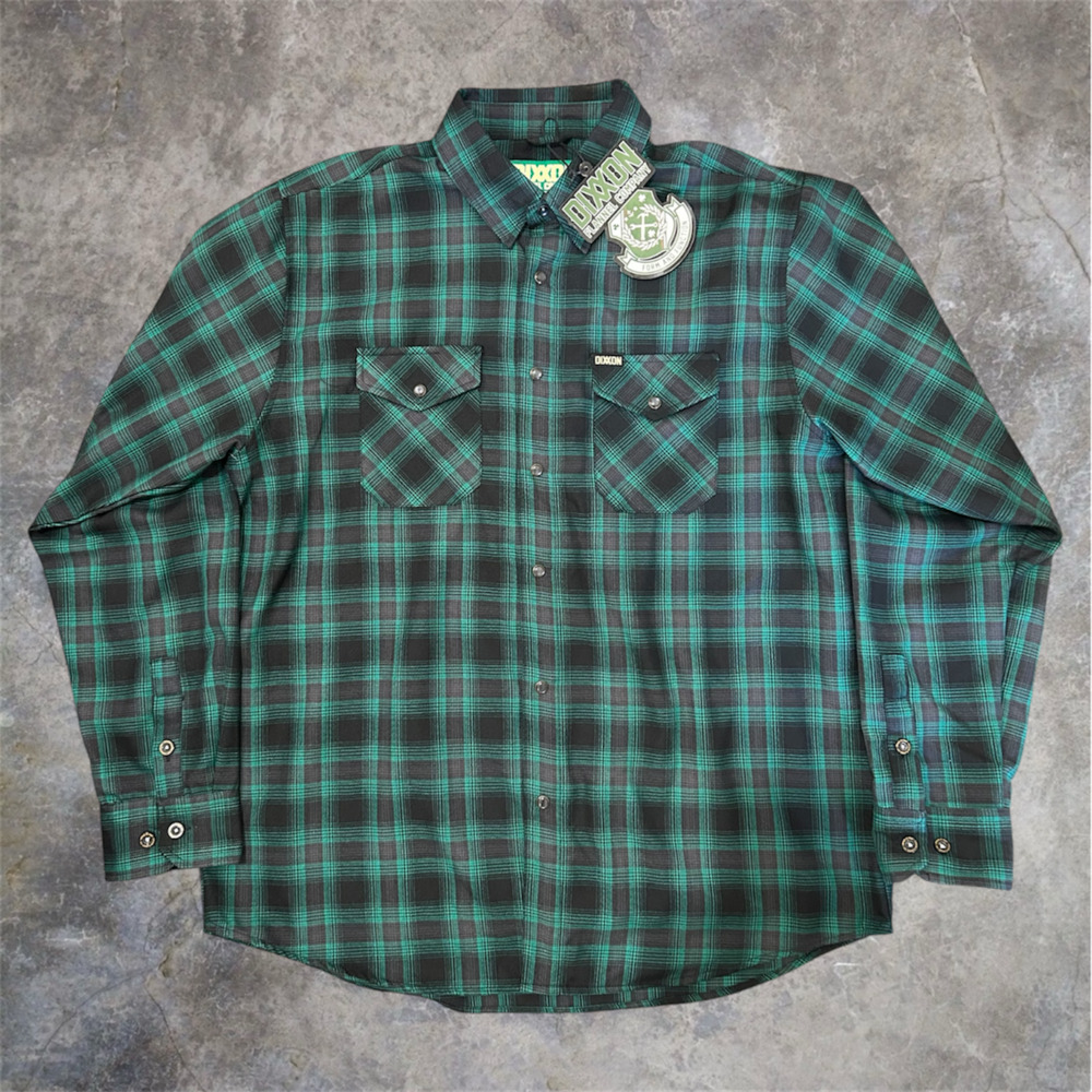 Dixxon Flannel Company The McCaffrey Green and Black Plaid Shirt